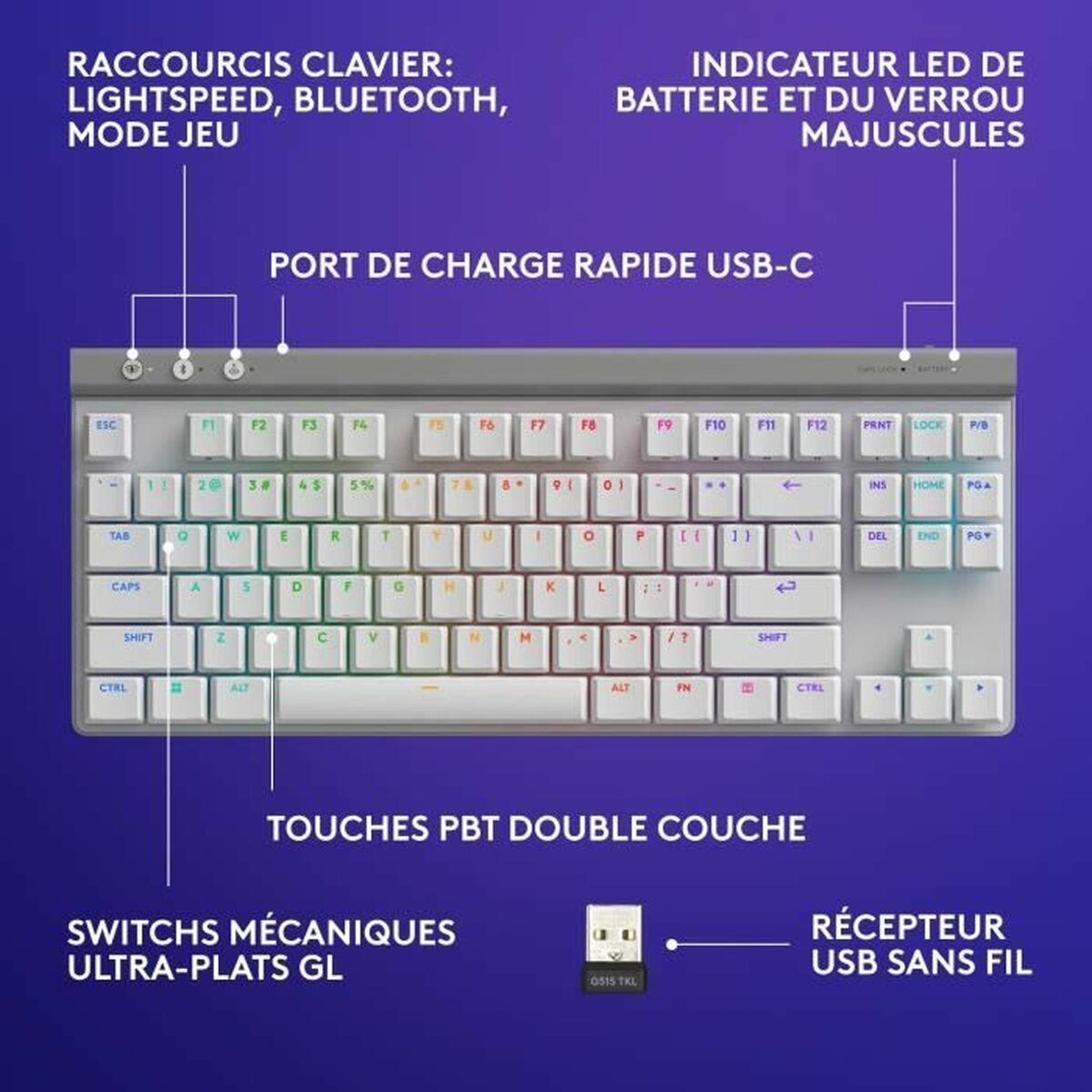 Tastiera Bluetooth Logitech G515 Bianco 7 S71003758_5