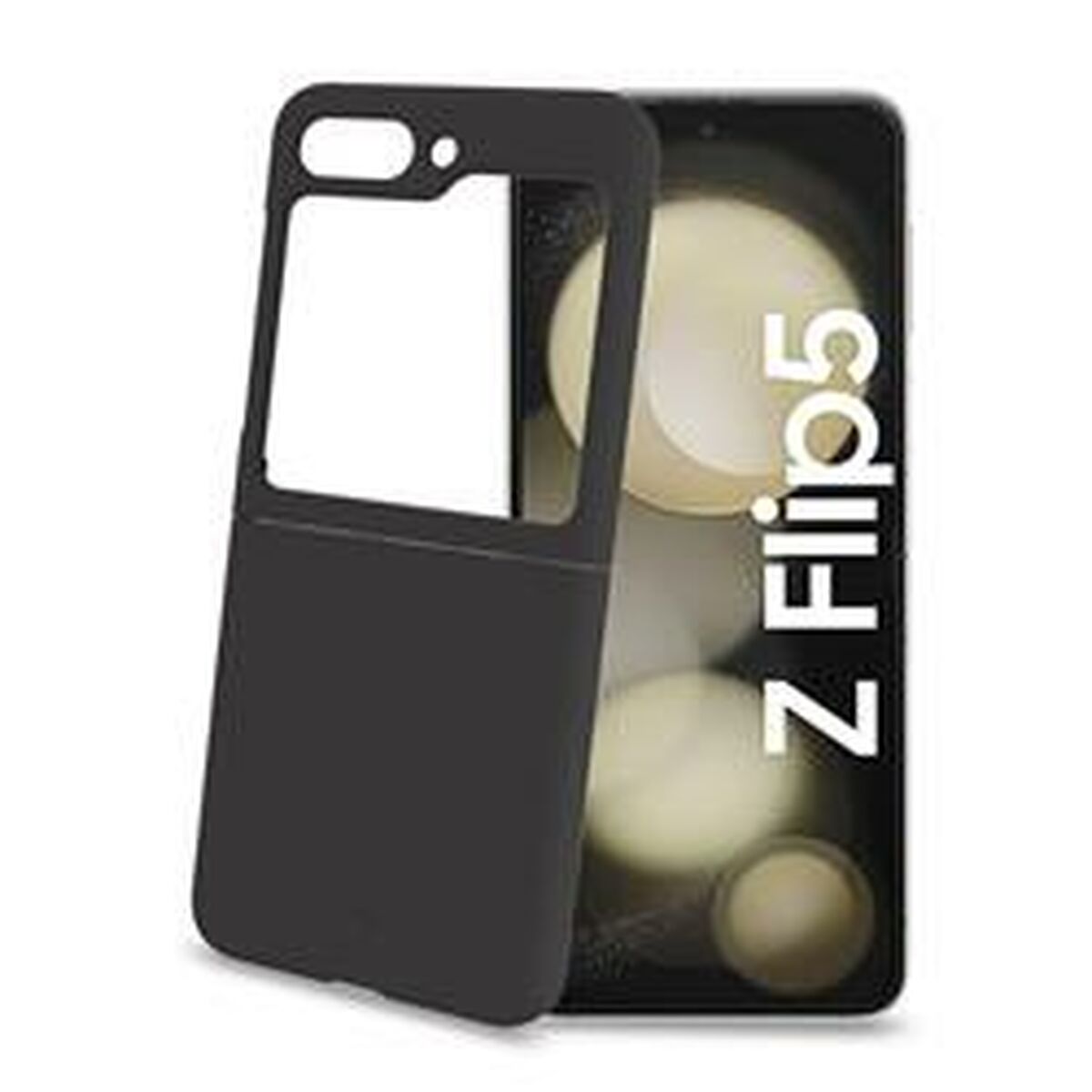Custodia per Cellulare Samsung Flip 5 Celly CROMO1058BK Nero 2 S77103901_0