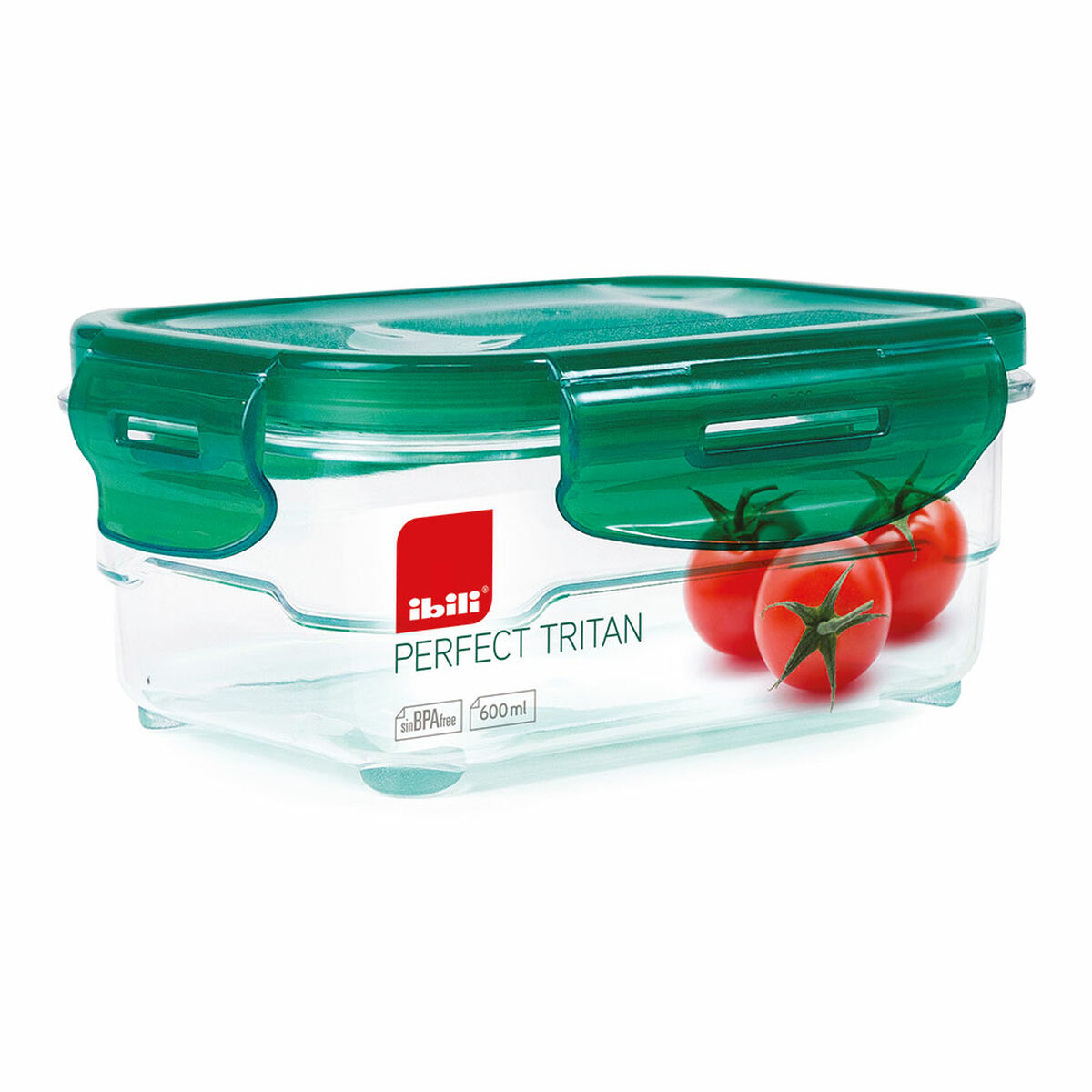 Porta pranzo Ermetico Ibili 790406 Plastica 600 ml 16 x 12 x 6,5 cm Verde 2 S7924387_0