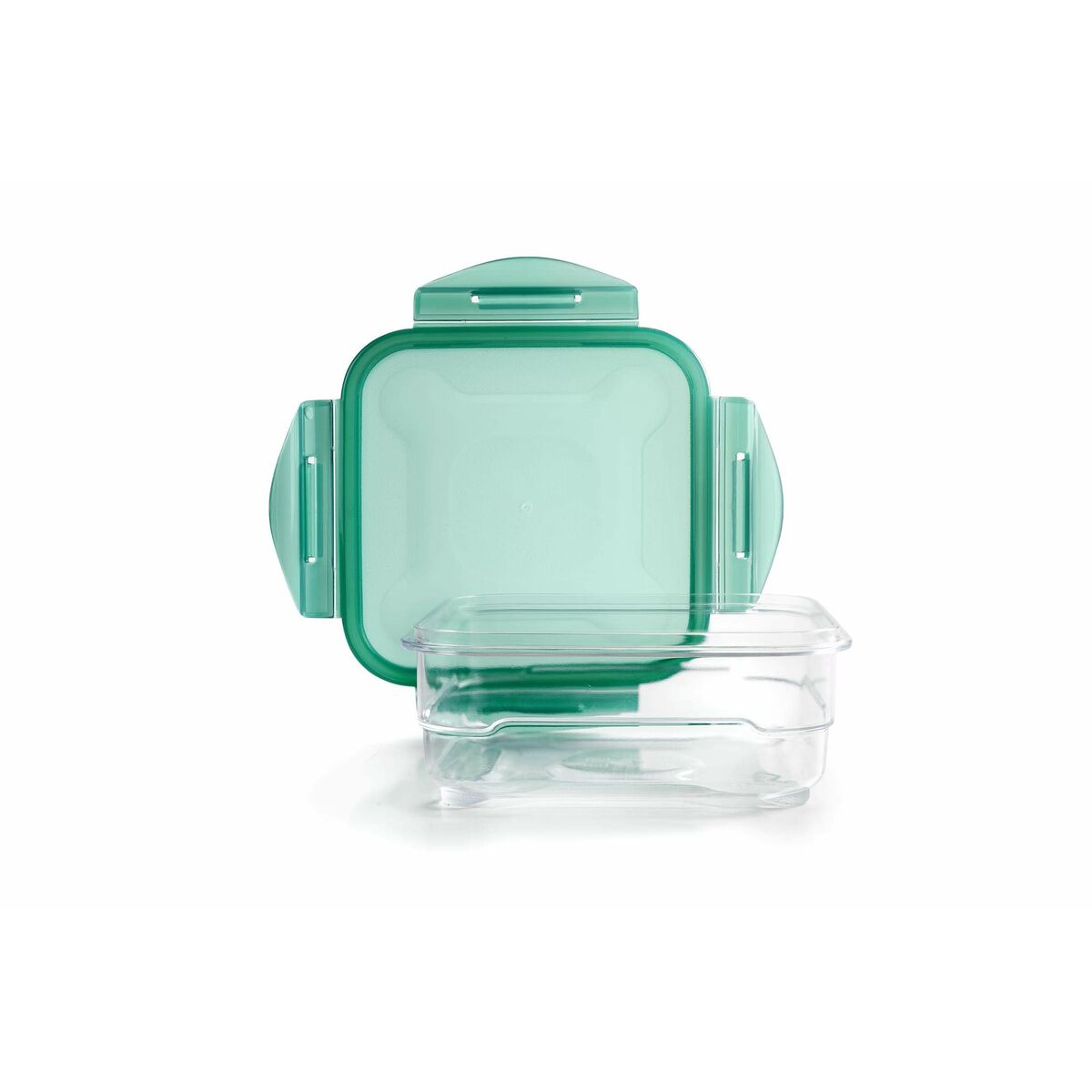 Porta pranzo Ermetico Ibili 790408 Cristallo 800 ml 15,5 x 15,5 x 7 cm Verde 3 S7924388_1