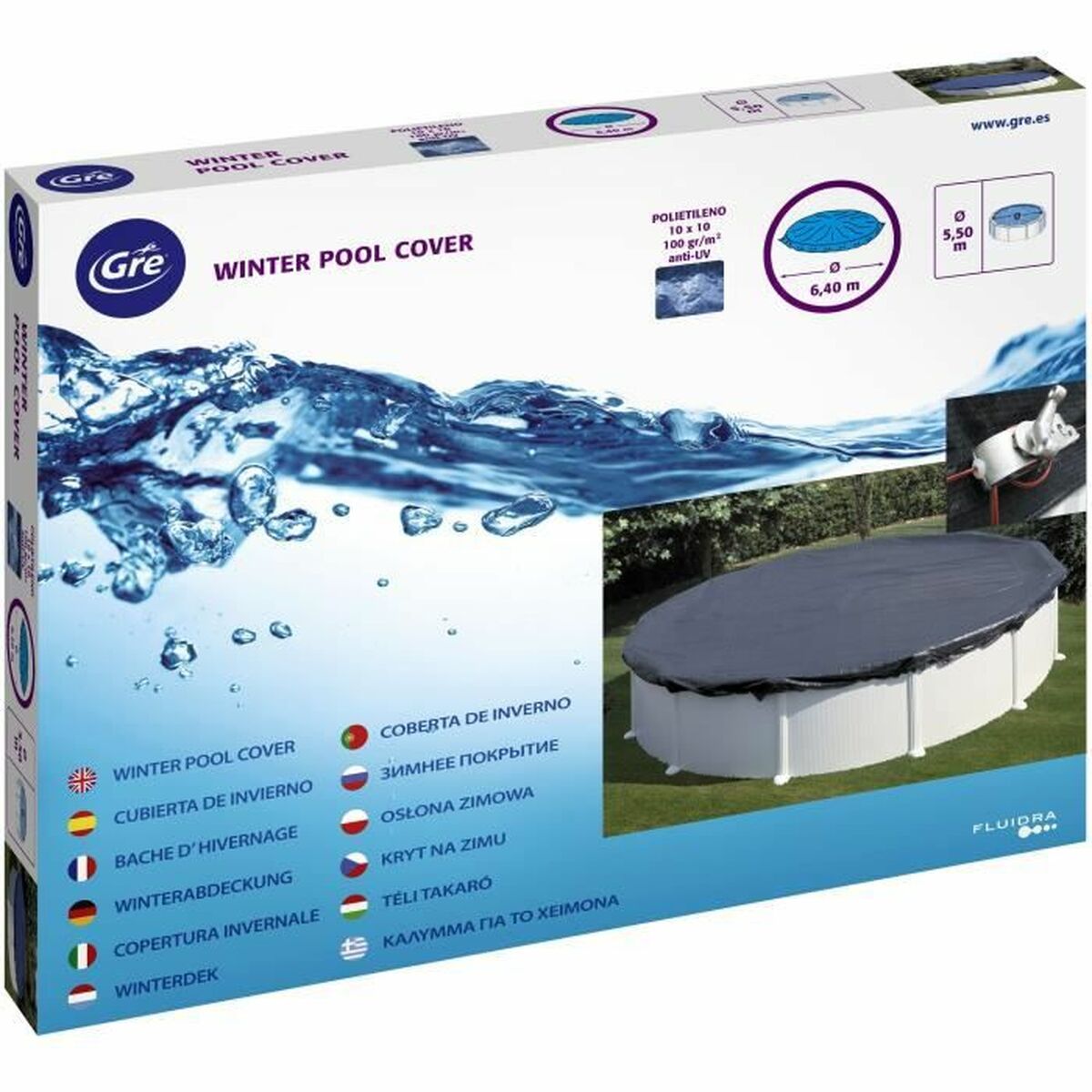 Copertura per piscina Gre CIPR451P Polietilene Ø 4,6 m Nero 6 S7189510_4
