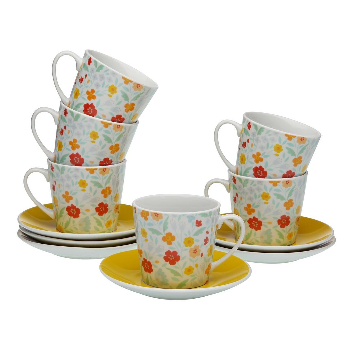 Set da Tè Versa Flandes Porcellana 9 x 14 x 14 cm 10,5 x 8 x 6 cm 14 x 14 x 2 cm 6 Unità 2 S3411864_0