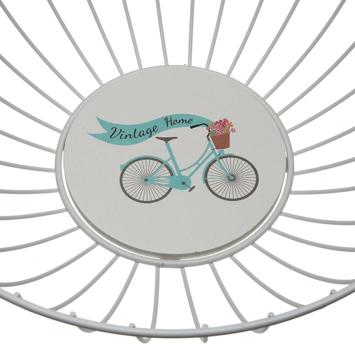 Portafrutta Versa Bicicletta Metallo Acciaio Legno MDF 28 x 10 x 28 cm 4 S3412035_2