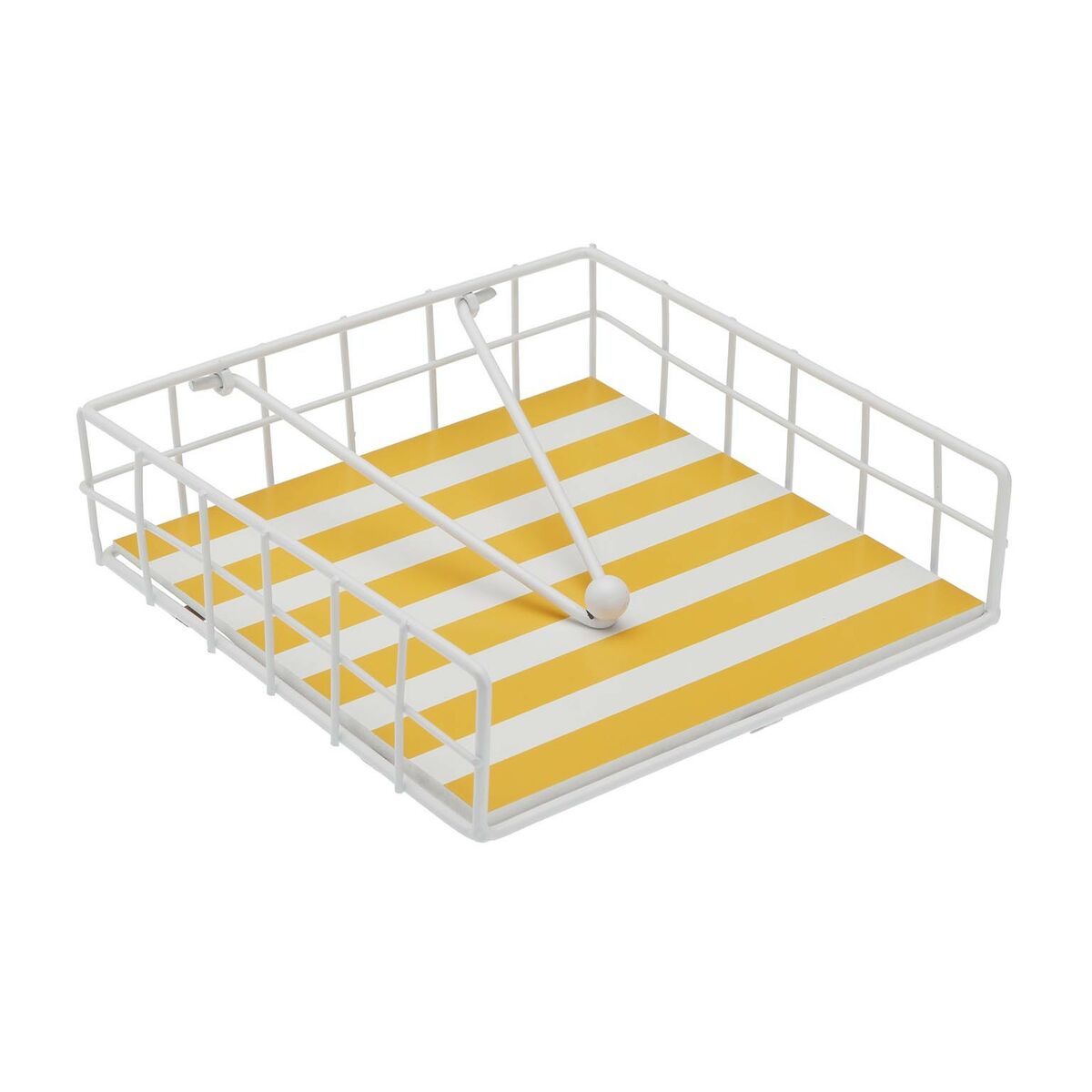 Portatovagliolo Versa Giallo Metallo 35 x 0,03 x 25 cm Righe 2 S3412559_0