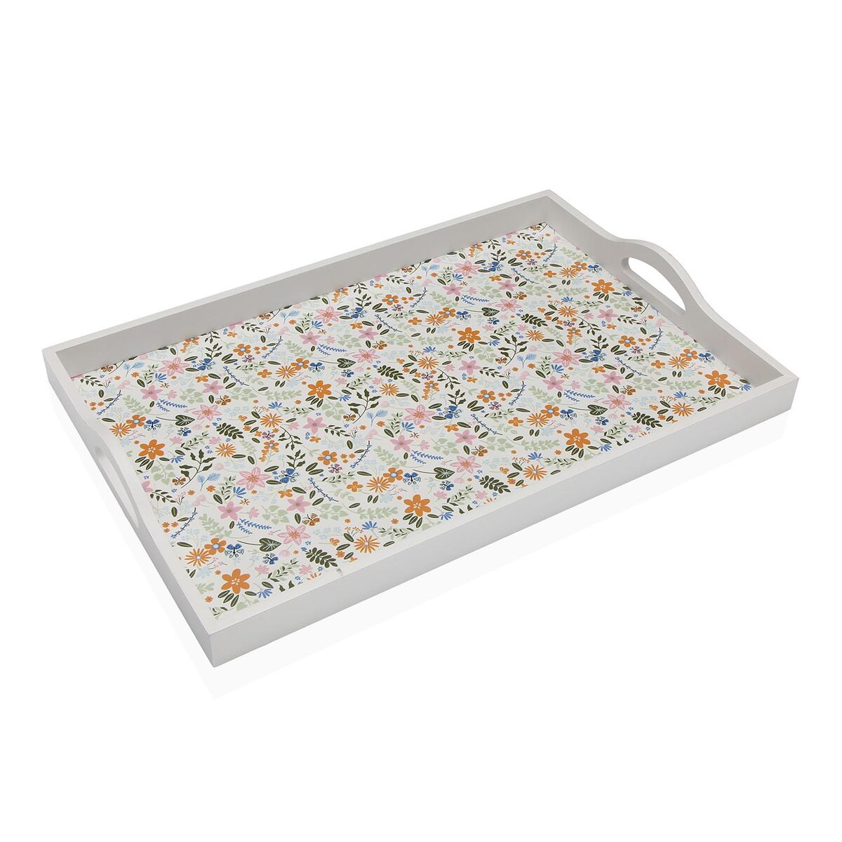 Vassoio Versa Legno MDF 30 x 5 x 45 cm Fiori 2 S3414429_0