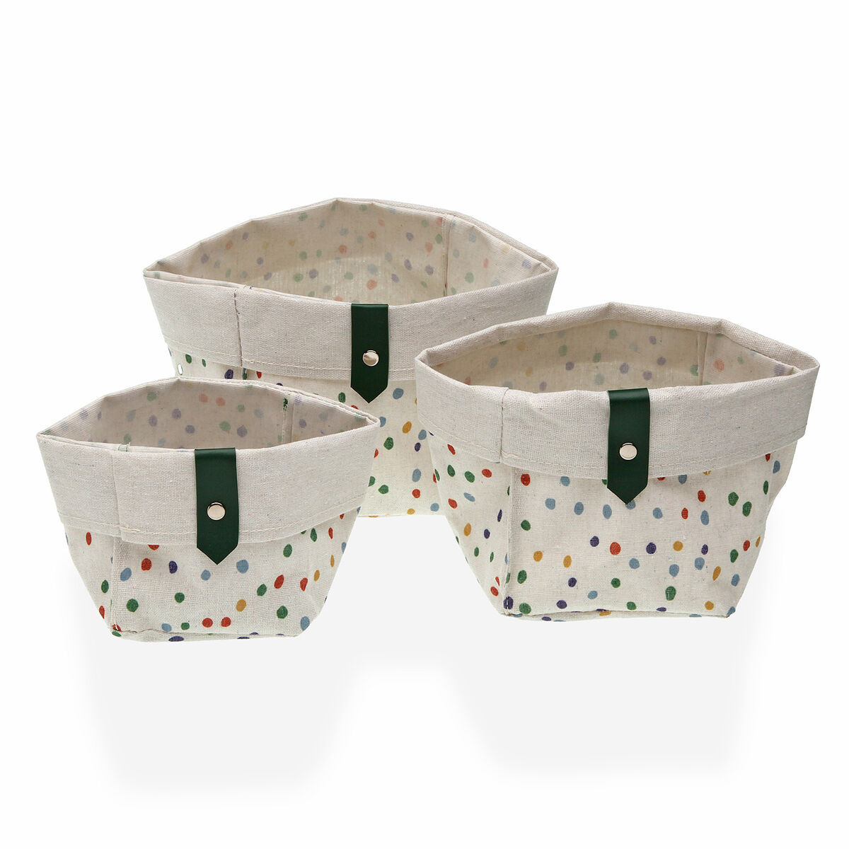 Set di Cestini Versa Dotty 14 x 14 x 14 cm 2 S3414540_0