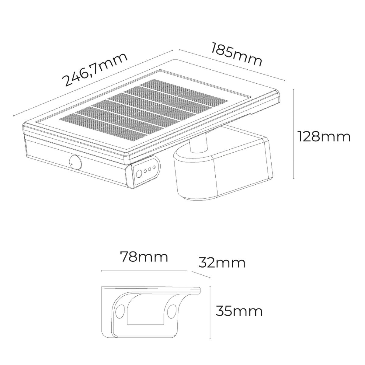 Applique da Parete EDM 31854 Nero 6 W 720 Lm LED Solare (6500 K) 9 S7921587_7