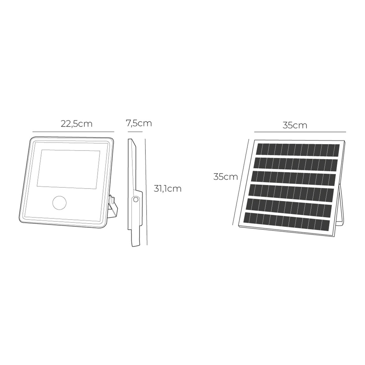 Faro Proiettore EDM 31863 300 W 1800 Lm 3500 lm Solare Sensore di Movimento (6500 K) 7 S7922907_5