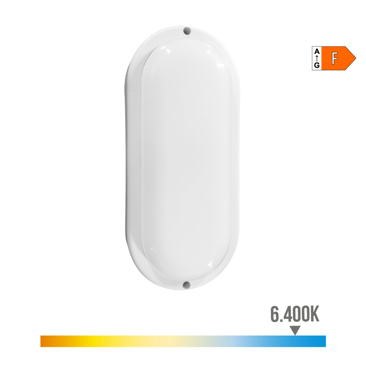 Applique da Parete EDM 32449 Bianco Plastica F 18 W 120 W 1820 Lm Sensore di Movimento Sensore di luce Ovale (6400 K) 3 S7922911_1