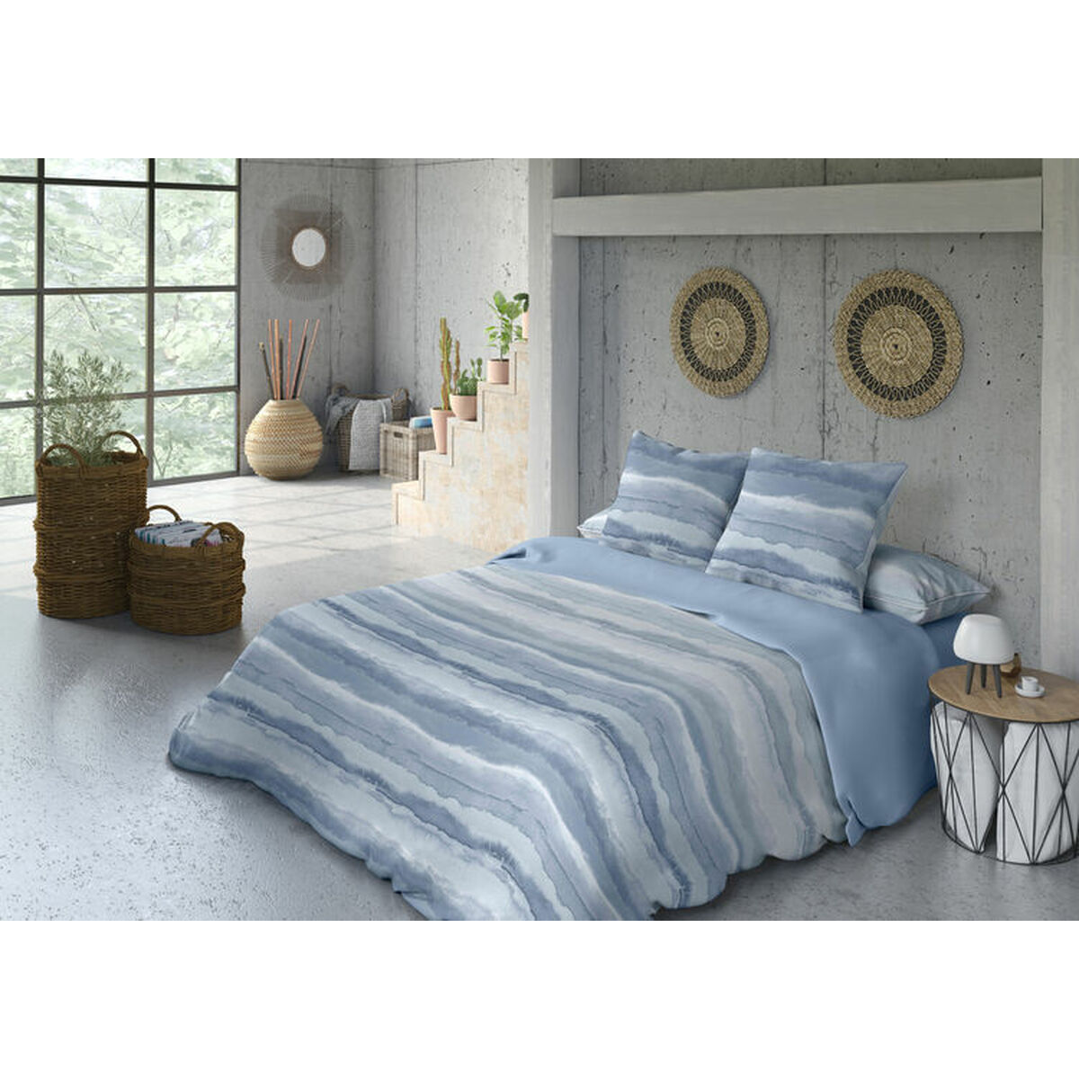 Set di copripiumino Pierre Cardin NINA Azzurro Matrimoniale 3 Pezzi 3 D2101849_1