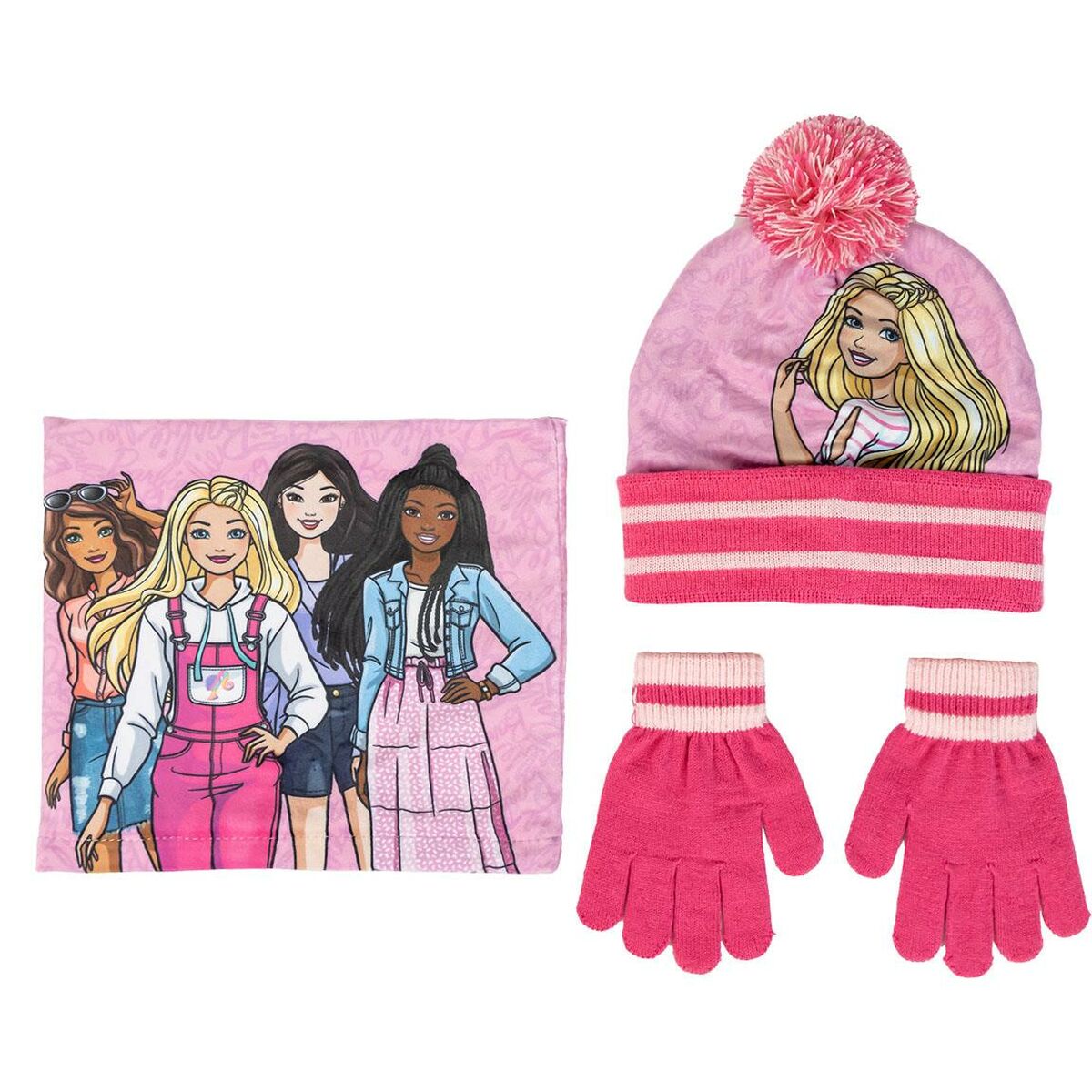 Berretto per Bambini Barbie Rosa (Taglia unica) 2 S0741148_0