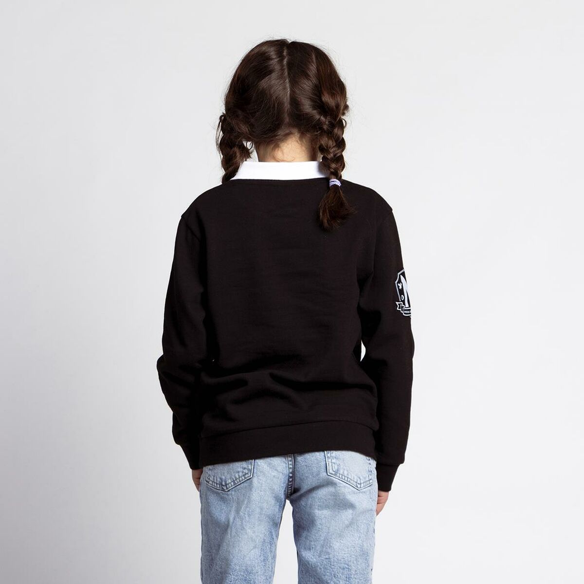 Felpa senza Cappuccio Bambino Wednesday Grigio scuro 6 S0741285_4