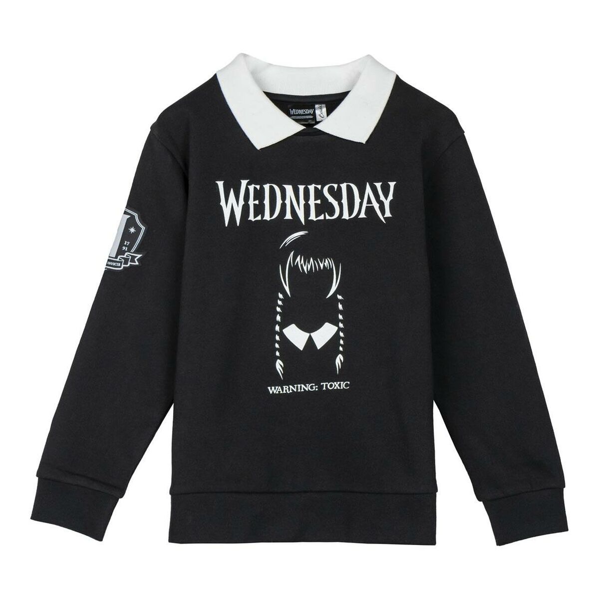 Felpa senza Cappuccio Bambino Wednesday Grigio scuro 2 S0741285_0