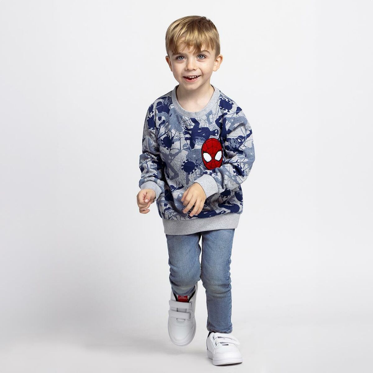Felpa senza Cappuccio Bambino Spider-Man Grigio 6 S0741279_4