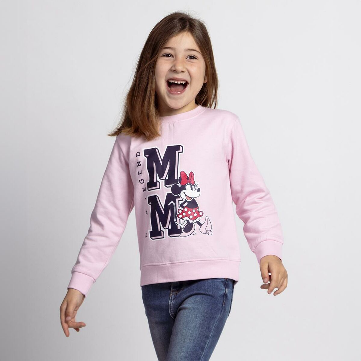 Felpa senza Cappuccio Bambino Minnie Mouse Rosa 3 S0741282_1