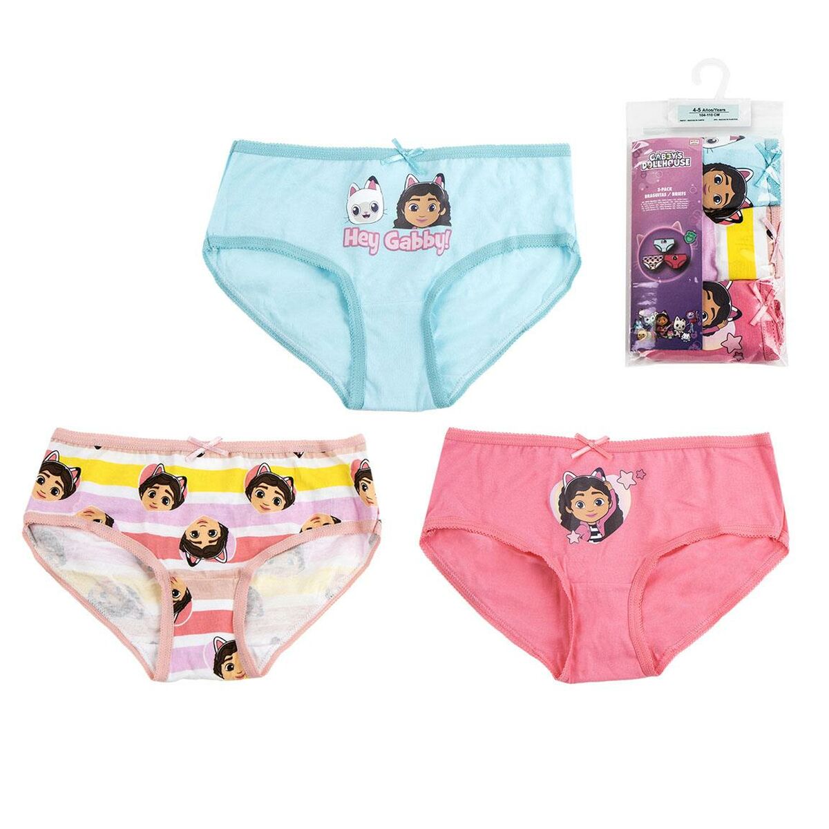 Confezione di Slip da Bambina Gabby's Dollhouse Multicolore 3 Unità 2 S0741797_0