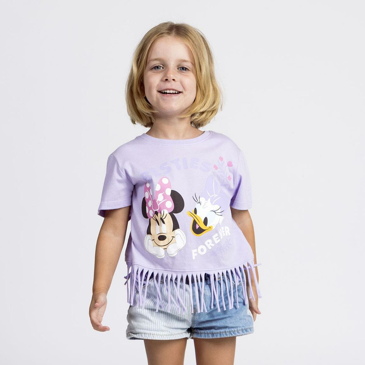 Maglia a Maniche Corte per Bambini Minnie Mouse Viola 5 S0742391_3