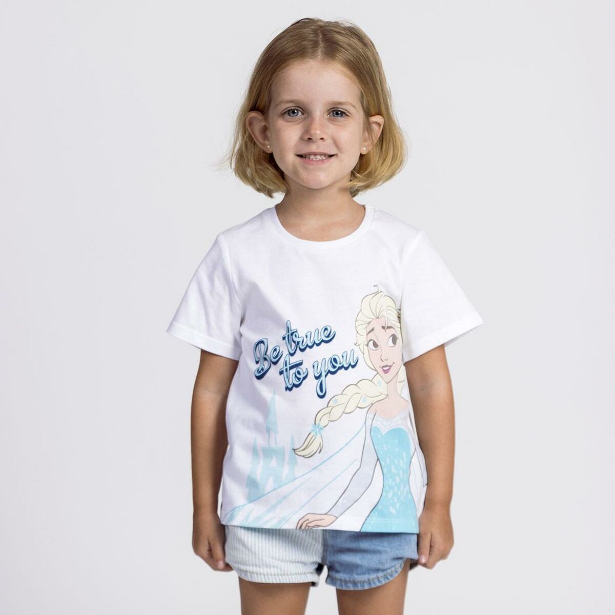 Maglia a Maniche Corte per Bambini Frozen Bianco 5 S0742397_3