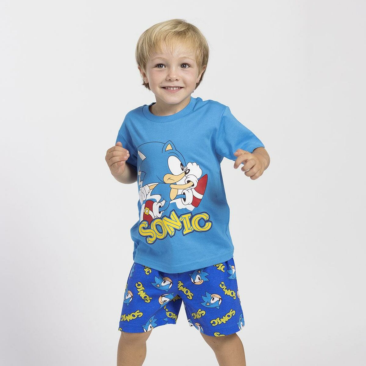 Pigiama Per bambini Sonic Azzurro 4 S0743102_2