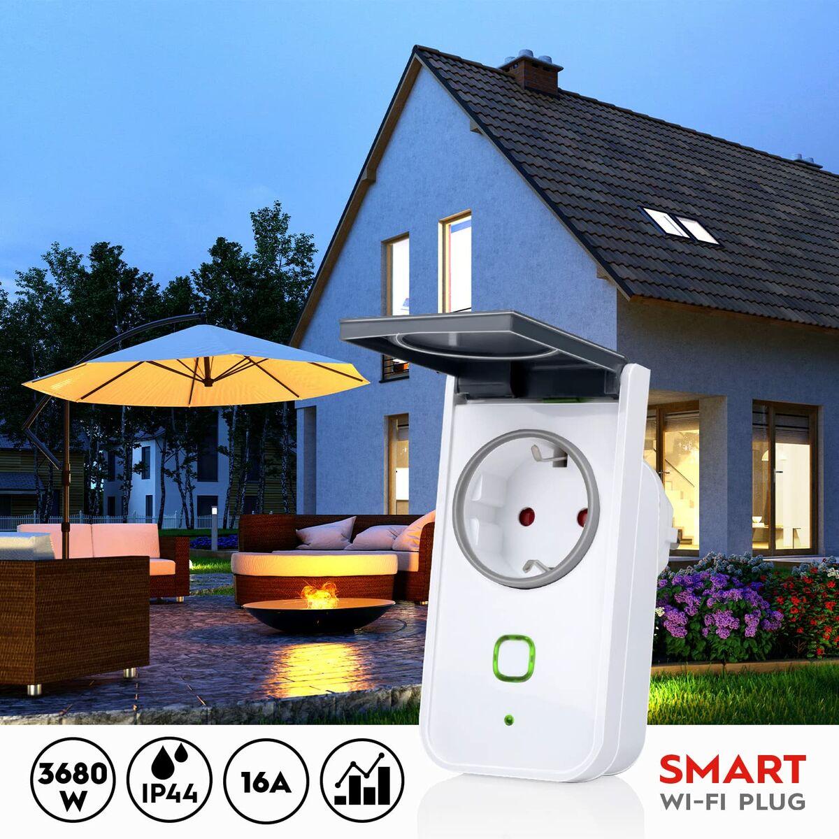 Presa Intelligente Alpina Smart Home Esterno Wi-Fi 230 V 16 A 4 S7920018_2