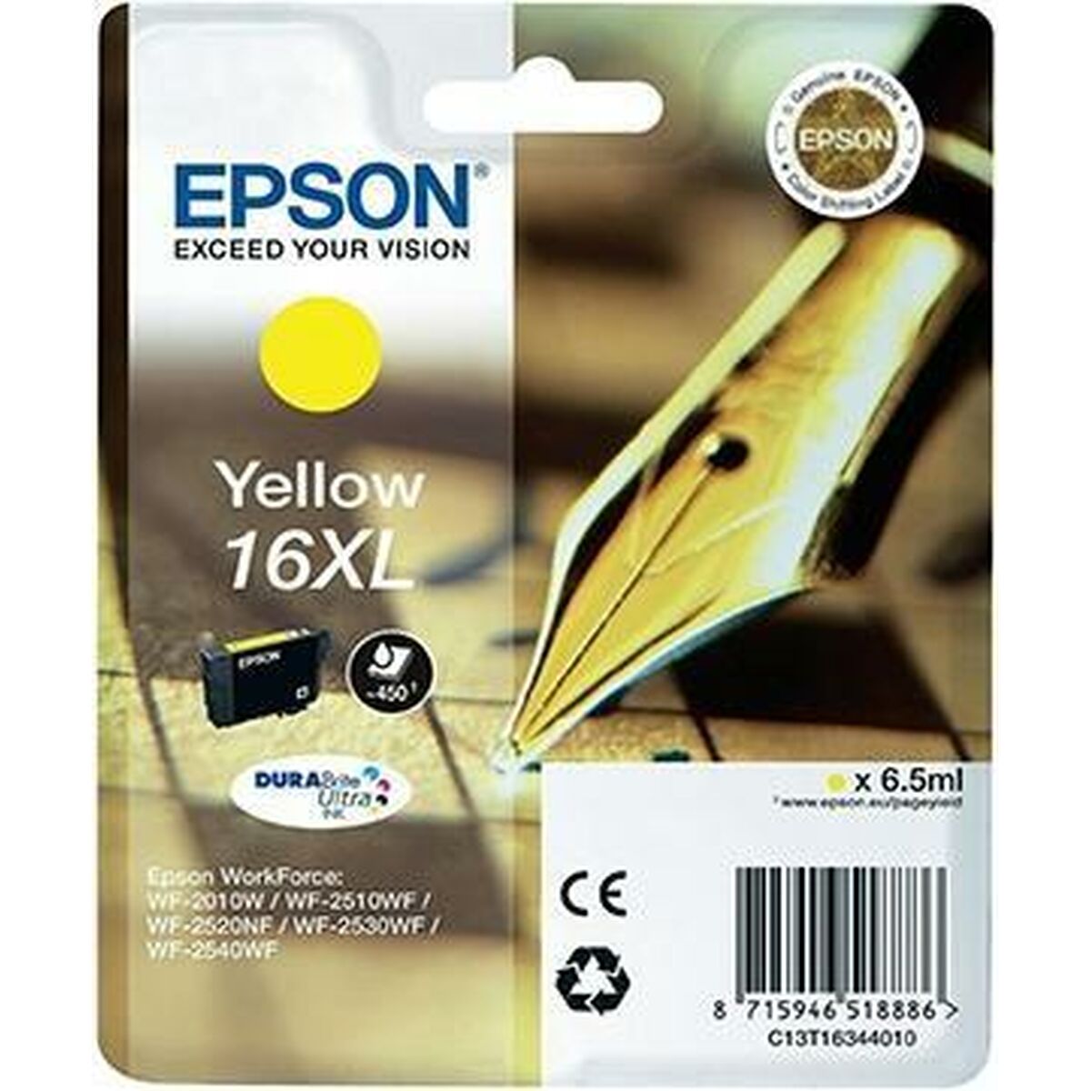 Cartuccia ad Inchiostro Originale Epson DURABRITE ULTRA INK - Nº16XL Giallo (10 Unità) 3 S8437572_1