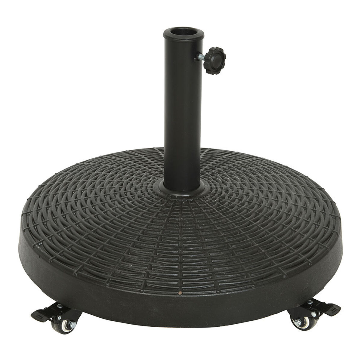 Base per Ombrellone 841097 Nero Polietilene Acciaio Con ruote Ø 52 cm 2 S7922416_0