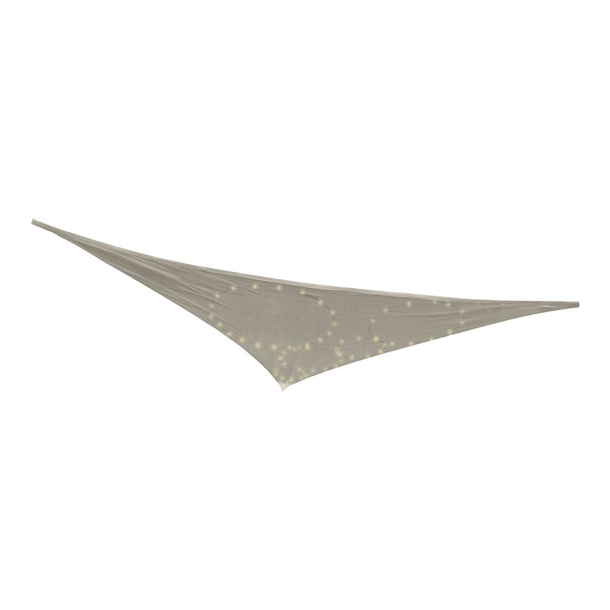 Vela parasole Grigio 3 x 3 x 3 m Luce LED Esterno Solare Tenda 2 S7922439_0