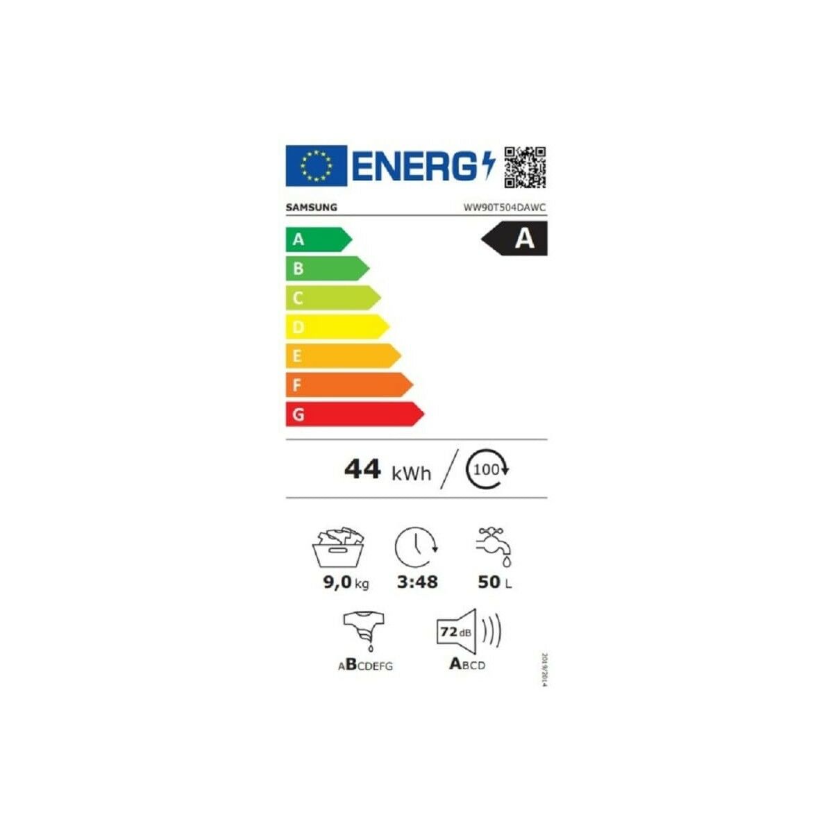 Lavatrice Samsung WW90T504DAWCS3 60 cm 1400 rpm 9 kg 5 S0454750_3