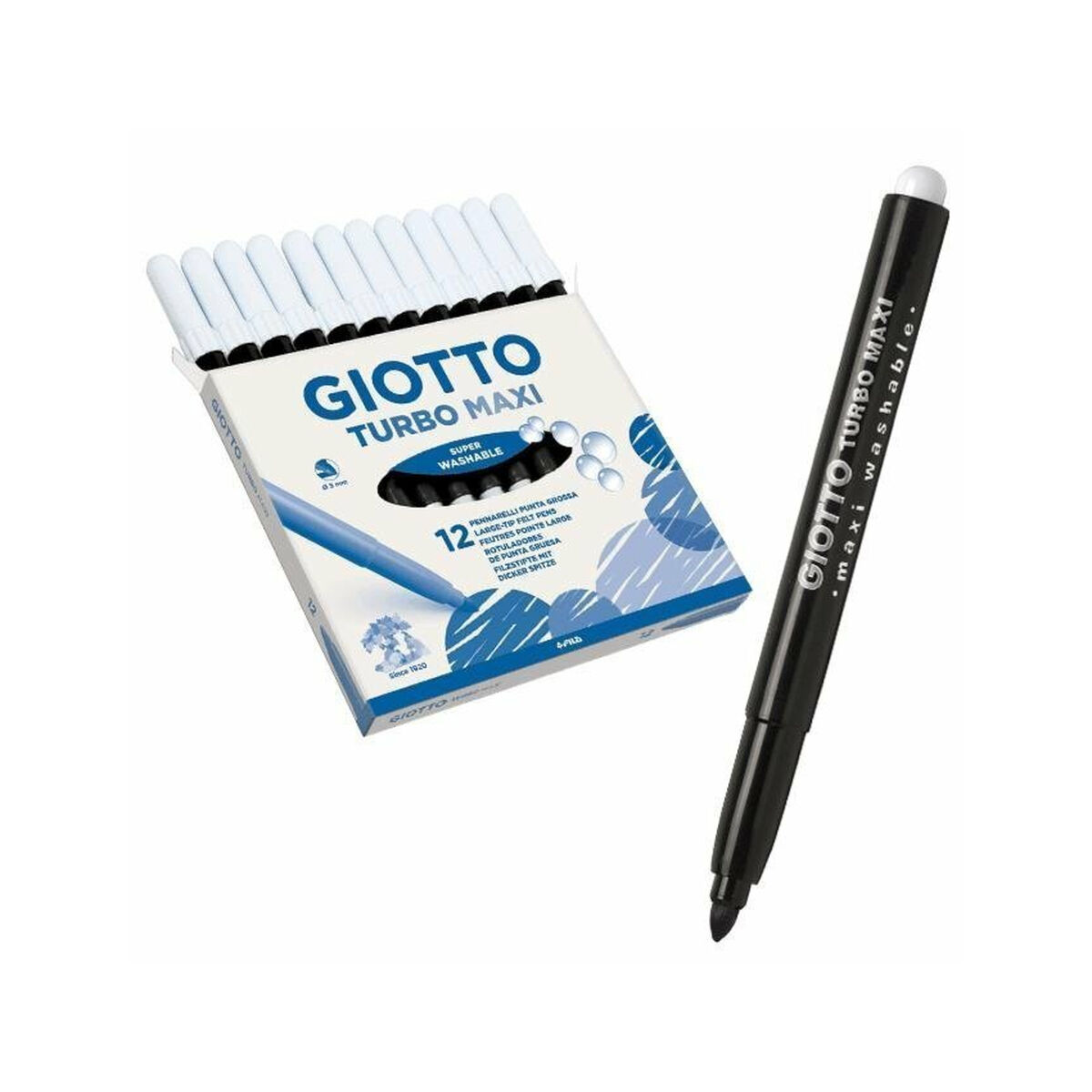 Set di Pennarelli Giotto Turbo Maxi Nero (5 Unità) 3 S8433938_1
