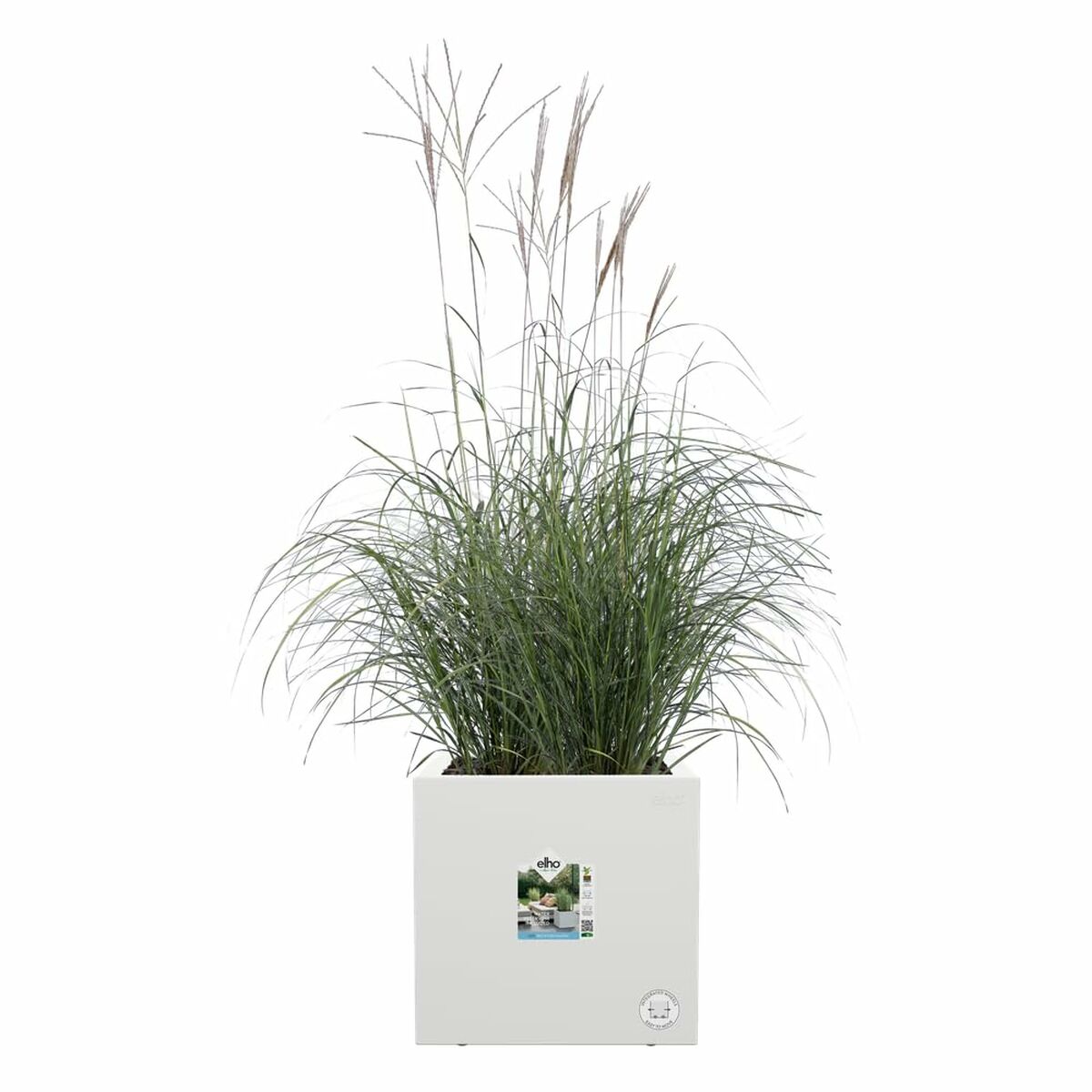 Vaso Elho 29,5 x 29,5 x 49,5 cm Bianco Plastica Quadrato Moderno 4 S7196704_2