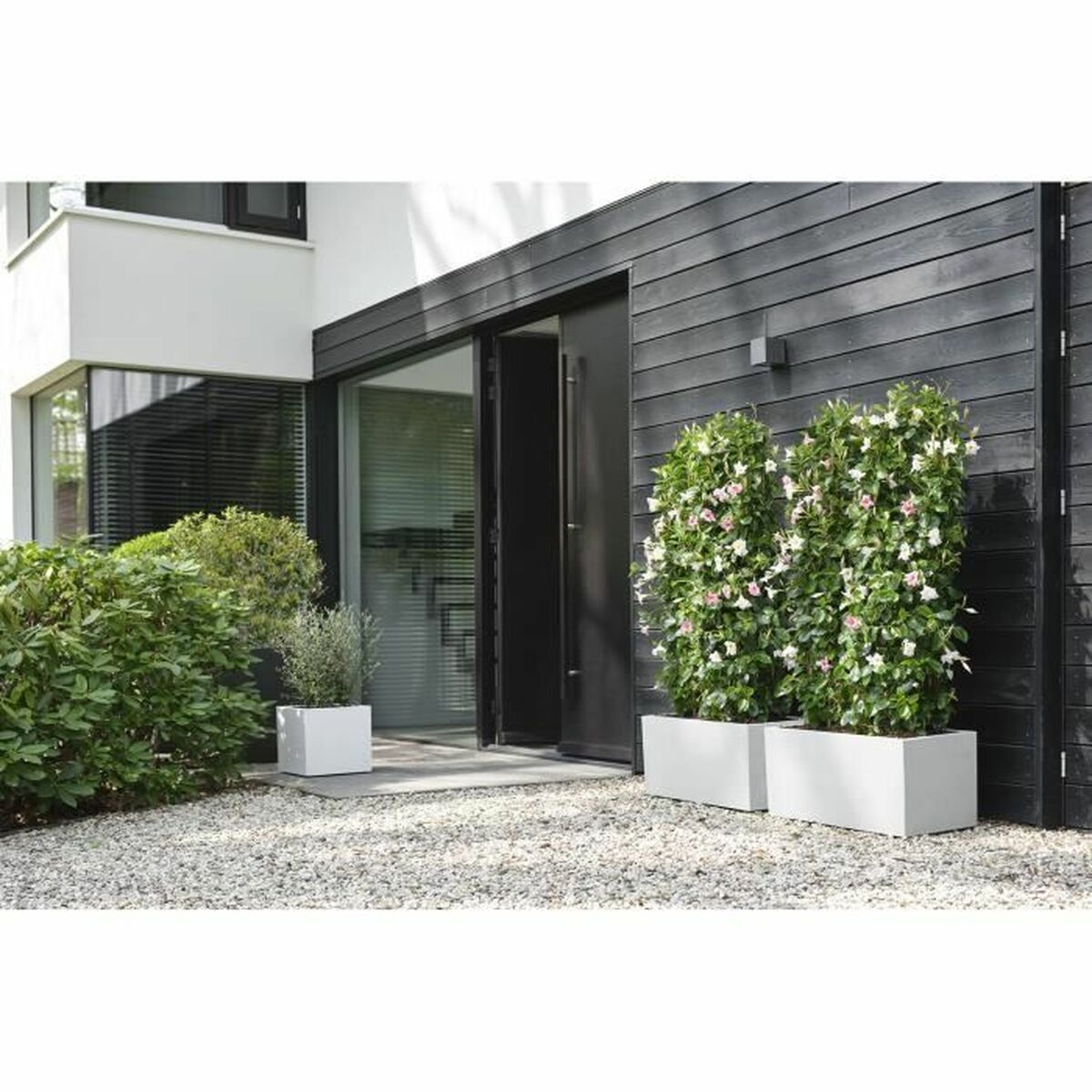 Vaso Elho 29,5 x 29,5 x 49,5 cm Bianco Plastica Quadrato Moderno 2 S7196704_0