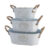 Set di vasi da fiori Decoris Bianco Metallo Corda Zinco Ovale Con manici (3 Pezzi) 1 S7901714_0