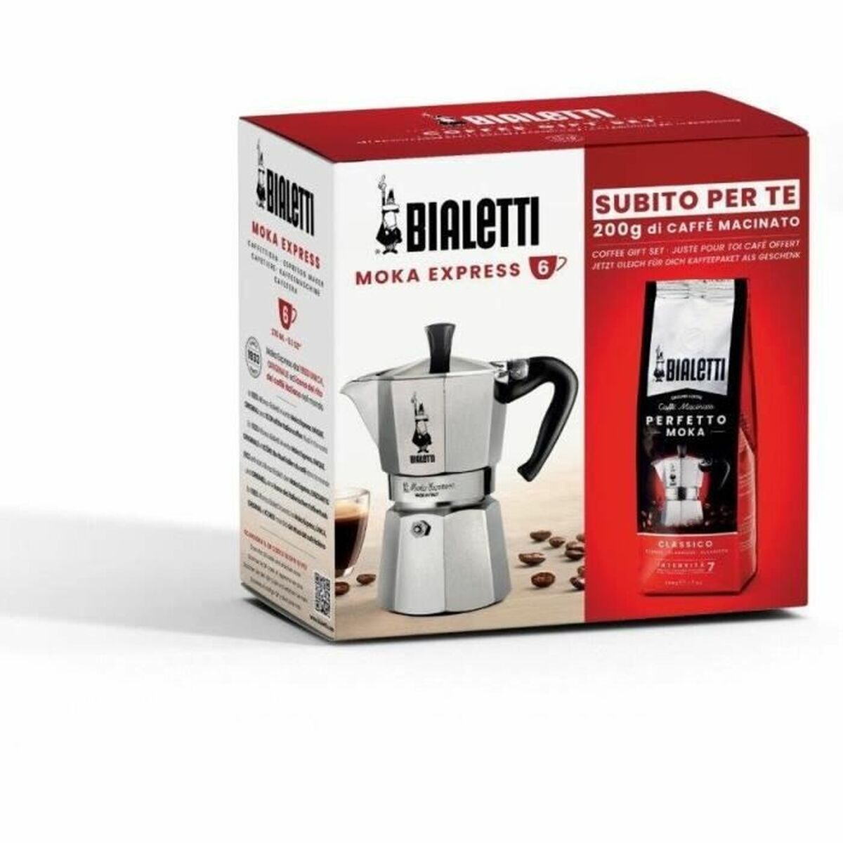 Caffettiera Italiana Bialetti Moka Classico Grigio 3 Tazze 2 S71006871_0