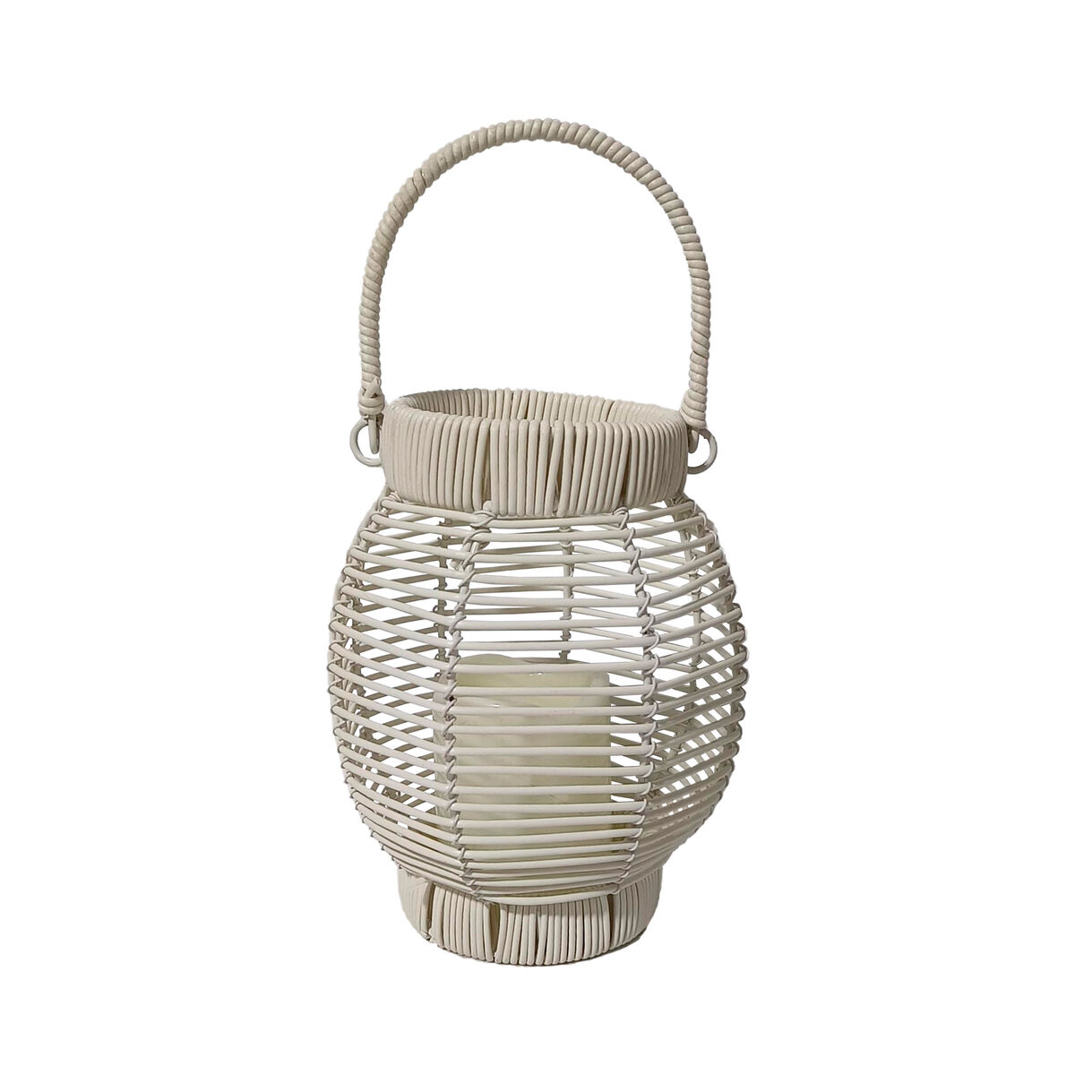 Torcia a LED Versa Bianco Rattan 2 S3414713_0