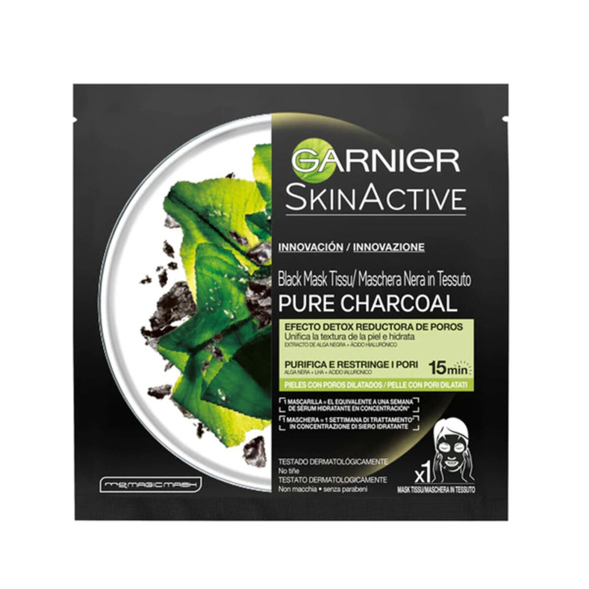 Maschera Viso PURE CHARCOAL black detox Garnier 2 S0572884_0