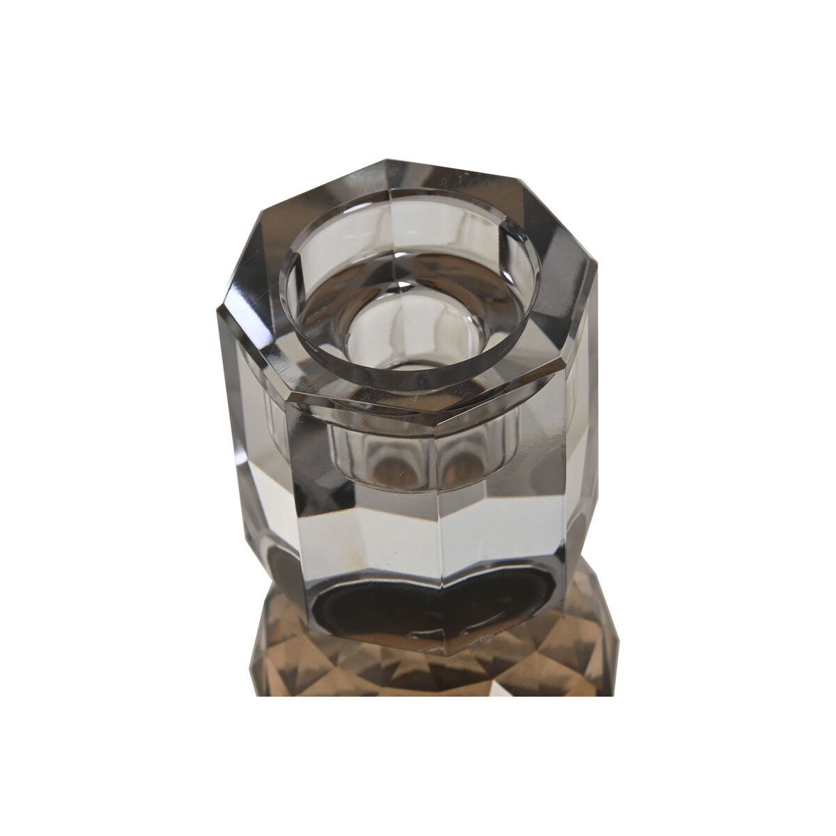 Portacandele Home ESPRIT Giallo Grigio Cristallo 7 x 7 x 20 cm 4 S3059097_2