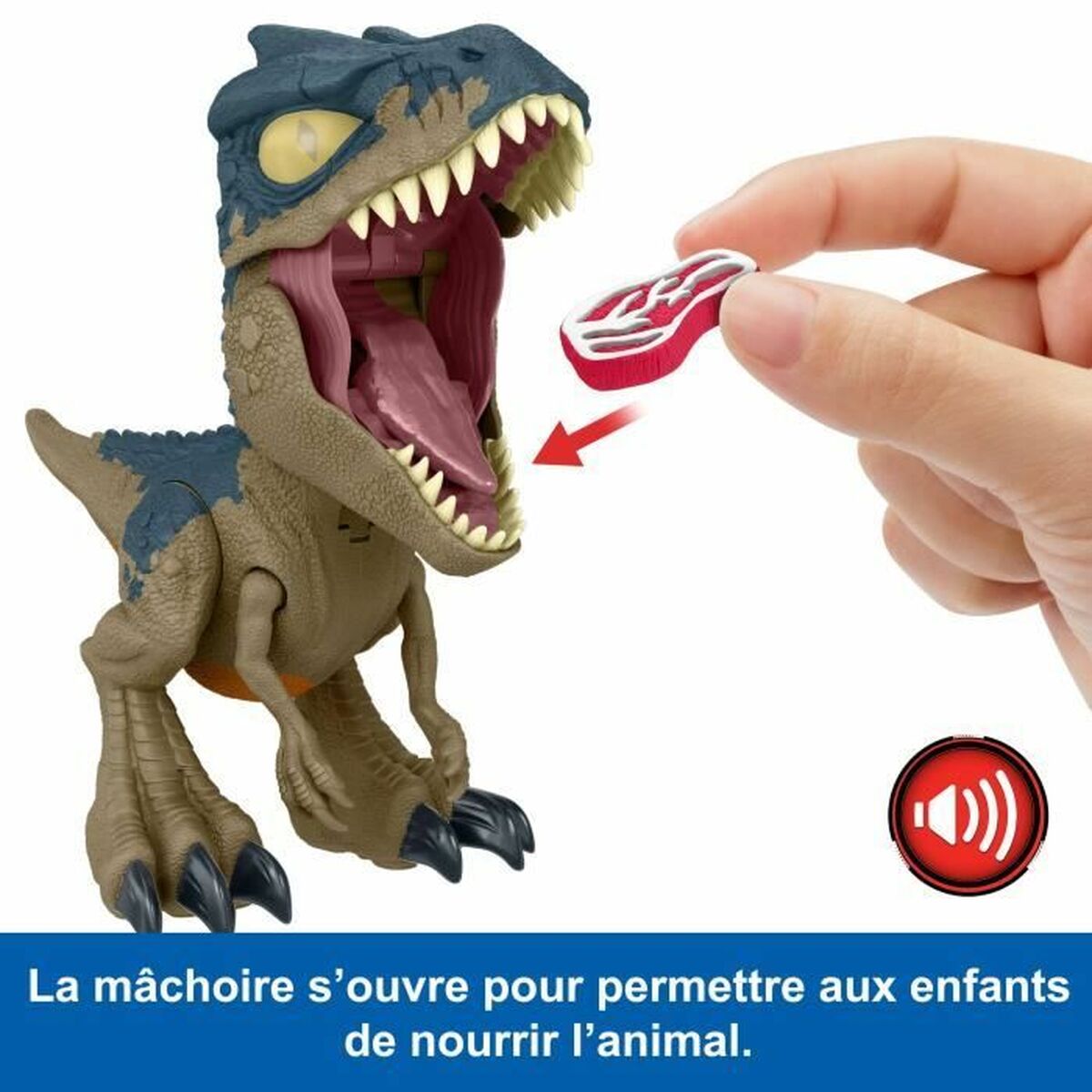 Dinosauro Jurassic World Chomp Chomp-Allosaurus HVB45 Dinosauro Suono 2 Pezzi 6 S71007062_4