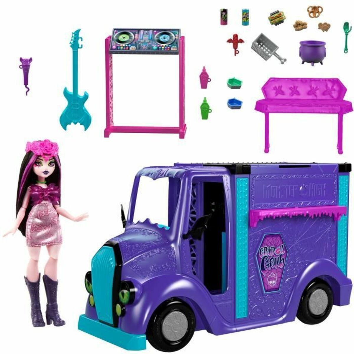 Bambolotto Bebè con Accessori Monster High Tour Bus Rock Sang-sationnel 7 S71007081_5