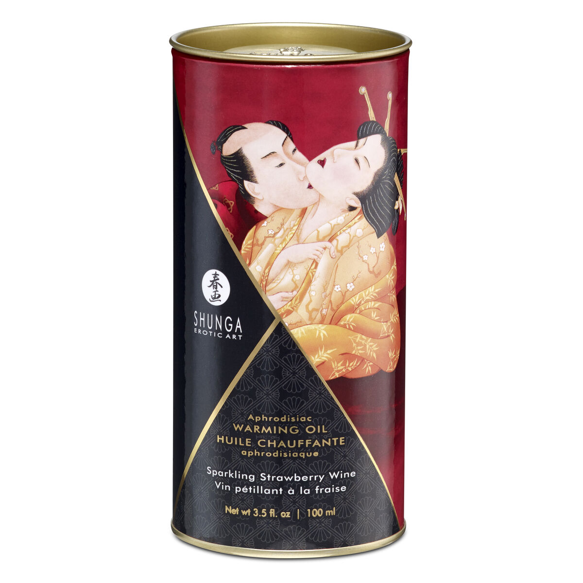 Olio per Massaggio Erotico Shunga SHU127-SPARKLING STRAWBERRY WINE 100 ml Fragola 4 M0406076_2
