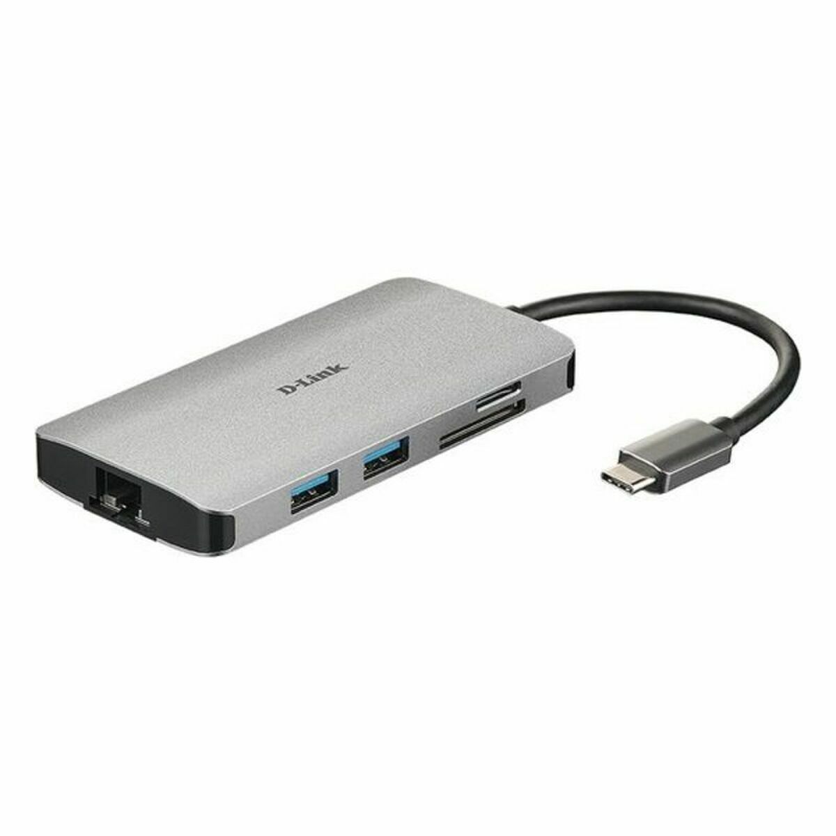 Hub USB C D-Link DUB-M810 Argentato 100 W 2 S9903021_0