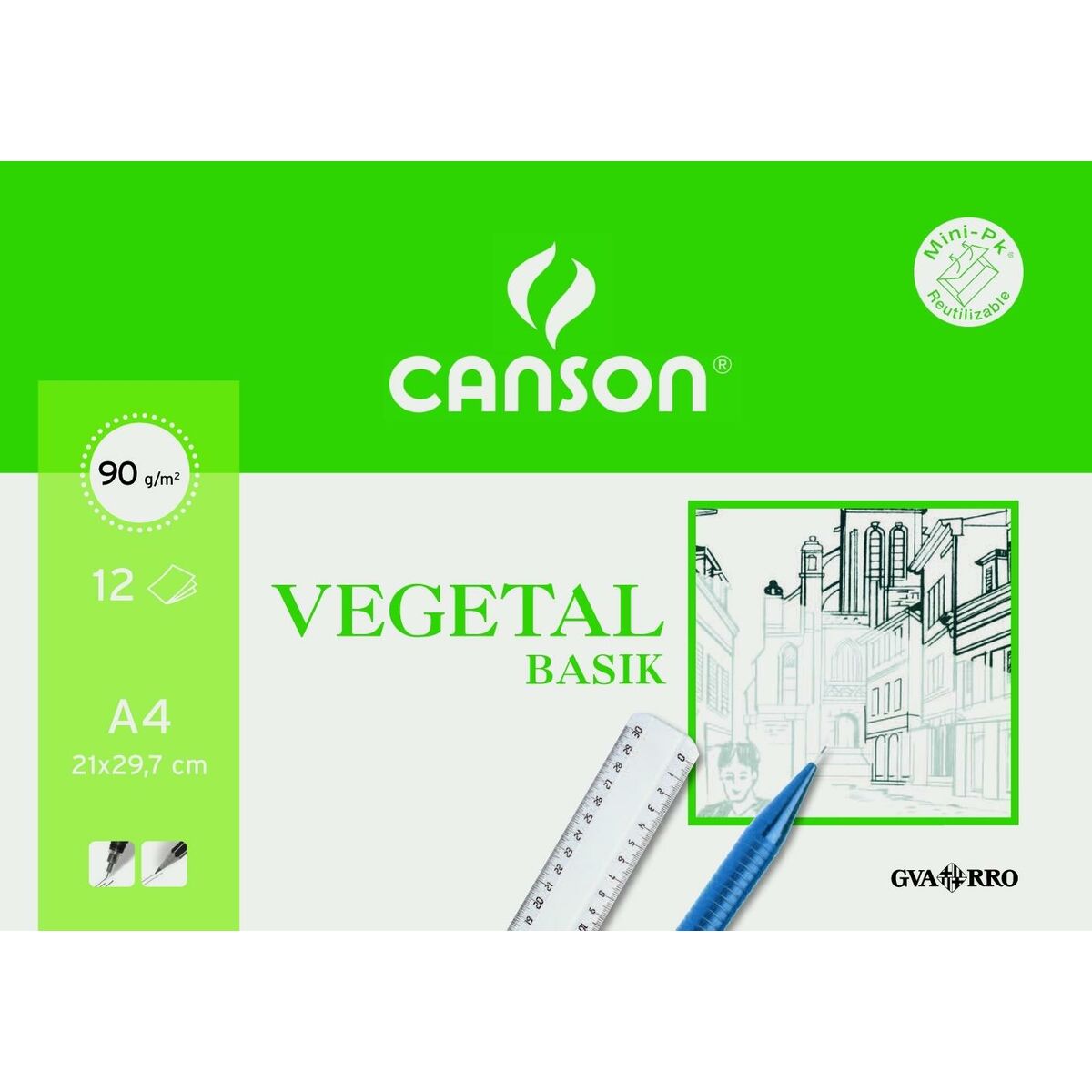 Carta da disegno Canson VEGETAL BASIK A4 12 Fogli (20 Unità) 3 S8435774_1