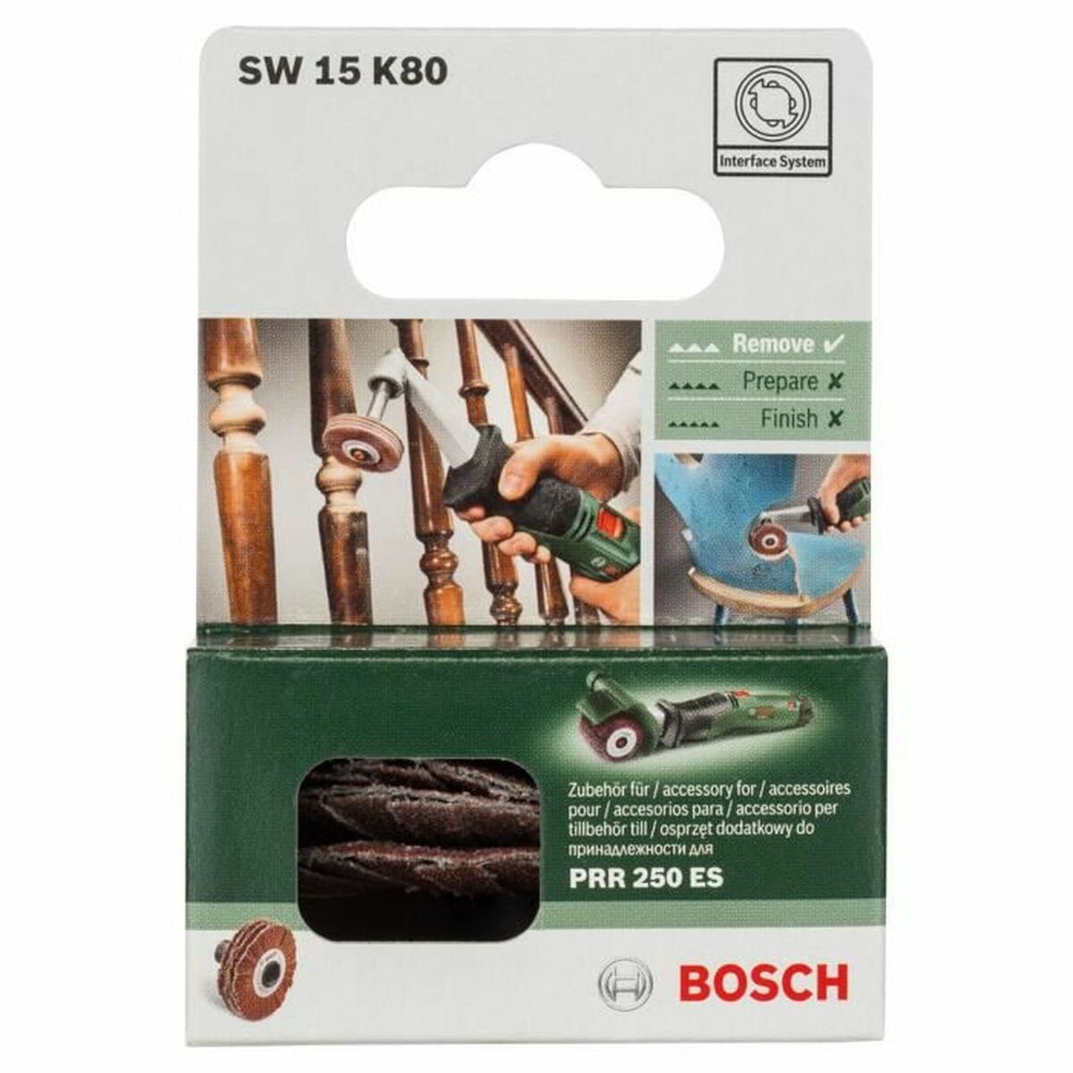 Spazzola Abrasiva BOSCH SW 15 K80 Cilindro 15 mm 80 g 3 S7171443_1