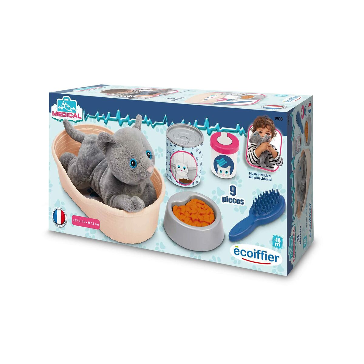 Peluche Ecoiffier Gatto Multicolore 4 S7193198_2