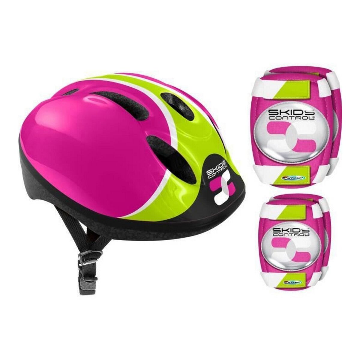 Kit casco e ginocchiere Rosa Casco Ginocchiere Gomitiere 2 S7144515_0