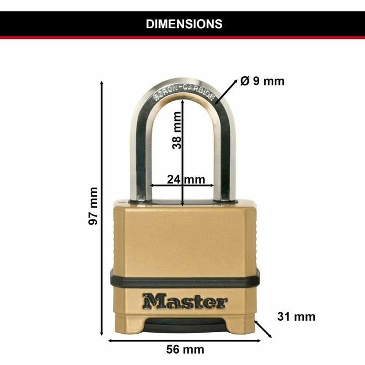 Lucchetto a combinazione Master Lock 3 S7196433_1