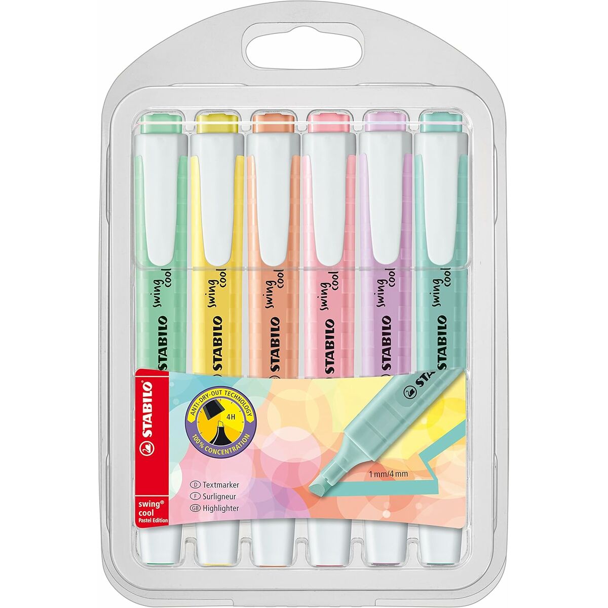 Evidenziatore Stabilo Swing Cool Pastel Multicolore (5 Unità) 3 S8437655_1