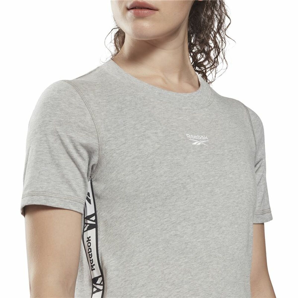 Maglia a Maniche Corte Donna Reebok Tape Pack Grigio 5 S6469435_3