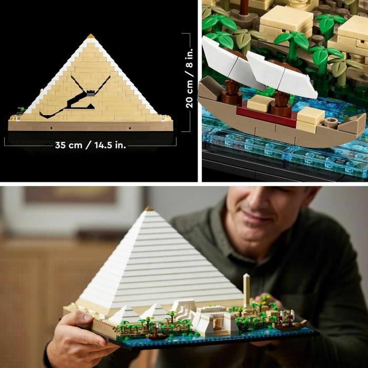 Playset Lego 21058 Architecture The Great Pyramid of Giza 1476 Pezzi 6 S7174993_4