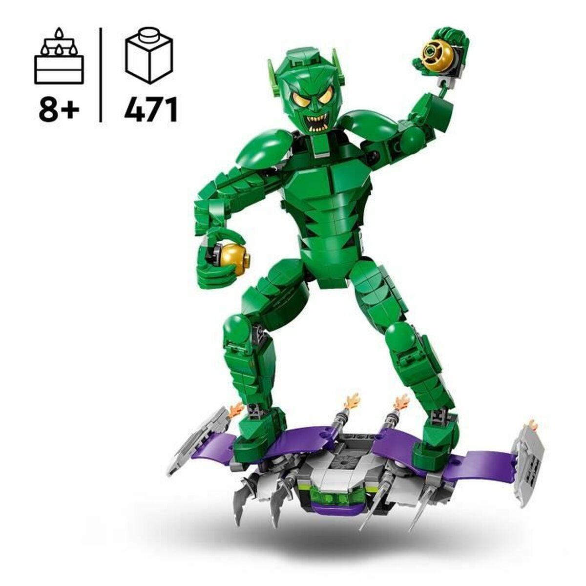 Set di Costruzioni Lego 76284 Green Goblin Multicolore 471 Pezzi 3 S7198958_1