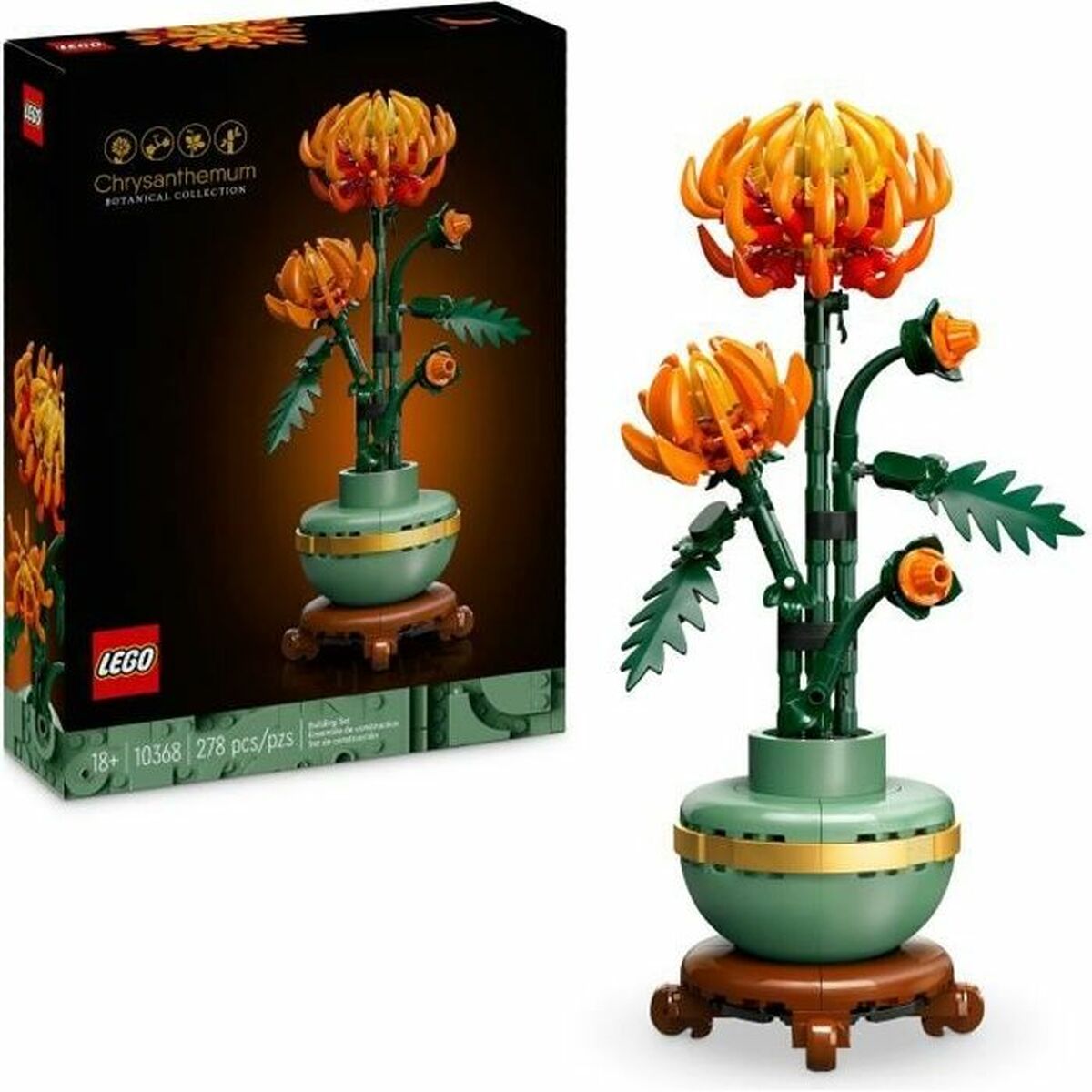 Set di Costruzioni Lego 10368 Chrysanthemum Flower Arrangement Multicolore 2 S71008612_0